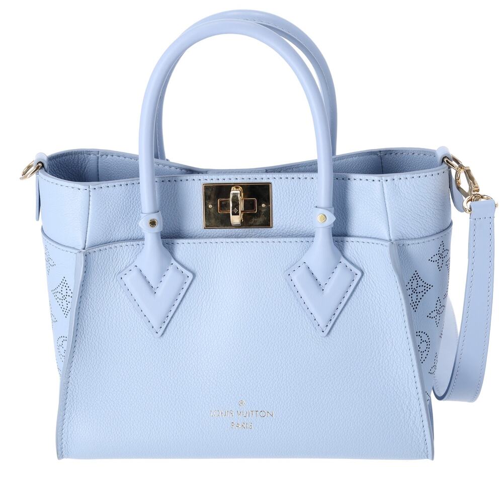 Louis Vuitton On My Side PM Tote Mahina Monogram M59432 Blue Nuage